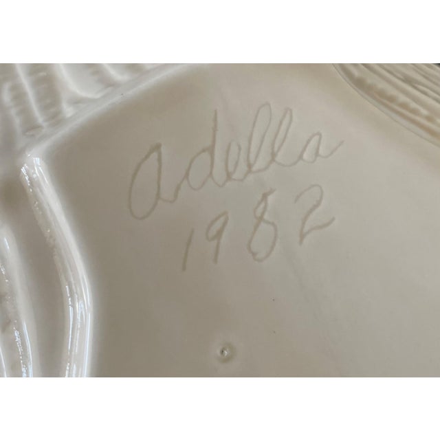 Circa 1982 Palm Beach Chic Lidded Earthenware Conch Shell Tureen With Underplate & Ladle – 4 Pieces For Sale - Image 13 of 18