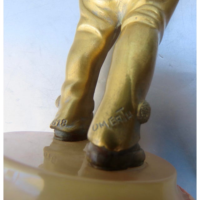 French Bronze Pierrot Boy Signed Sculpture by George Omerth For Sale - Image 13 of 18