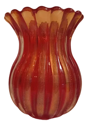 Orange Glass Vase by Archimede Seguso, Italy, 1970s