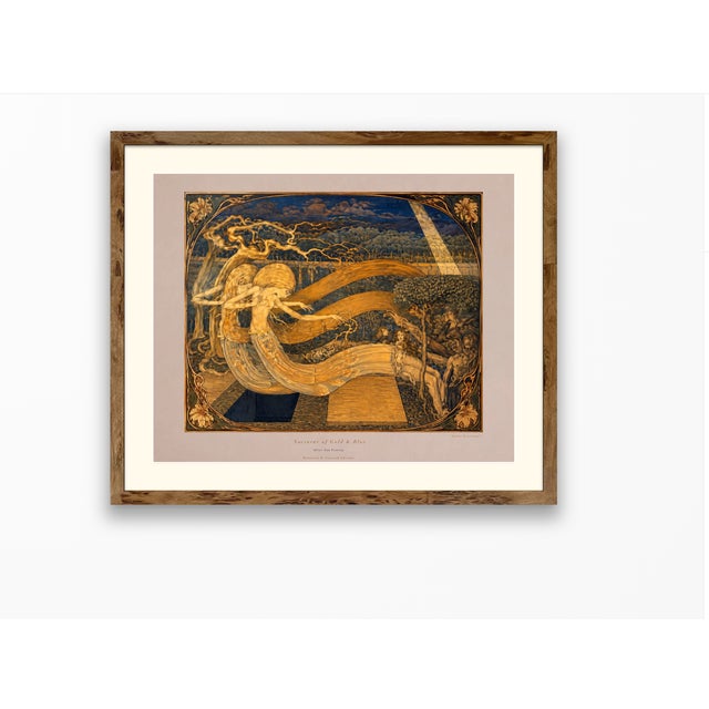 Gold Jan Toorop 1893 Nocturne of Gold and Blue Art Nouveau 20 by 16 Gallery Board Print For Sale - Image 8 of 15