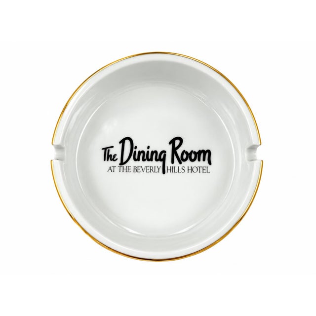 Late 20th Century Vintage the Dining Room at the Beverly Hills Hotel Porcelain Ashtray For Sale - Image 5 of 10