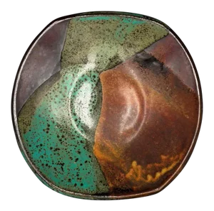 Joel Edwards Shallow Mid Century Abstract Pottery Bowl