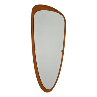 Vintage Scandinavian Teardrop Mirror, 1950s For Sale
