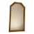 Mid-Century Modern Early 1970s Gold and Green Toned Wood Framed Wall Mirror For Sale