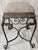 Cream Vintage Bronze Scrollwork Vanity Bench With Cream Jacquard Upholstery For Sale - Image 8 of 18