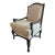 Black & Ivory Bergere Lounge Chair For Sale