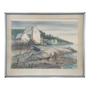 Oliver Smith “Return of the Fisherman” Signed Watercolor