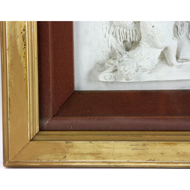 1900 - 1909 Set of 3 1900 - 1909 Hunting Motif Framed Plaster Reliefs For Sale - Image 5 of 6