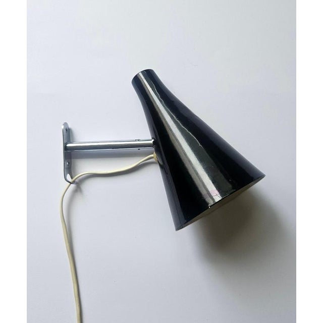 Mid-Century Black Adjustable Wall Lamp in style of Stilnovo, Lidokov, 1960s For Sale - Image 10 of 14