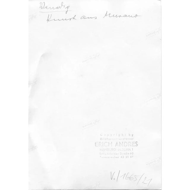 Andres, Venice: Murano Glass Mask, Italy, 1955, Silver Gelatin Print For Sale - Image 3 of 4