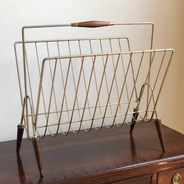 Mid-Century Modern 1950s Mid-Century Modern McCobb-Style Magazine Rack For Sale - Image 3 of 10
