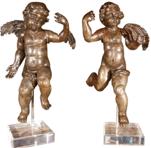17th C. Italian Carved Giltwood Cherubs