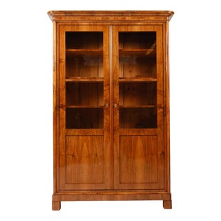Showcase Biedermeier in Walnut For Sale