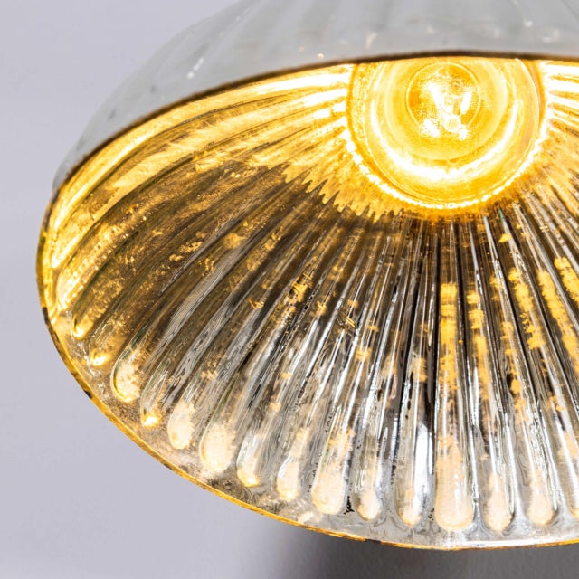 Metal Mercury Glass Adjustable Wall Lamp, 1940s For Sale - Image 7 of 11