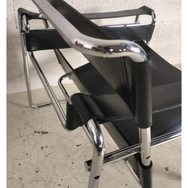 Wassily Chair in Steel and Leather by Marcel Breuer for Gavina, 1960s For Sale - Image 13 of 16
