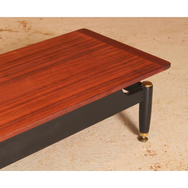 Long Mid-Century Tola and Black Librenza Coffee Table from G-Plan, 1960s For Sale - Image 6 of 13