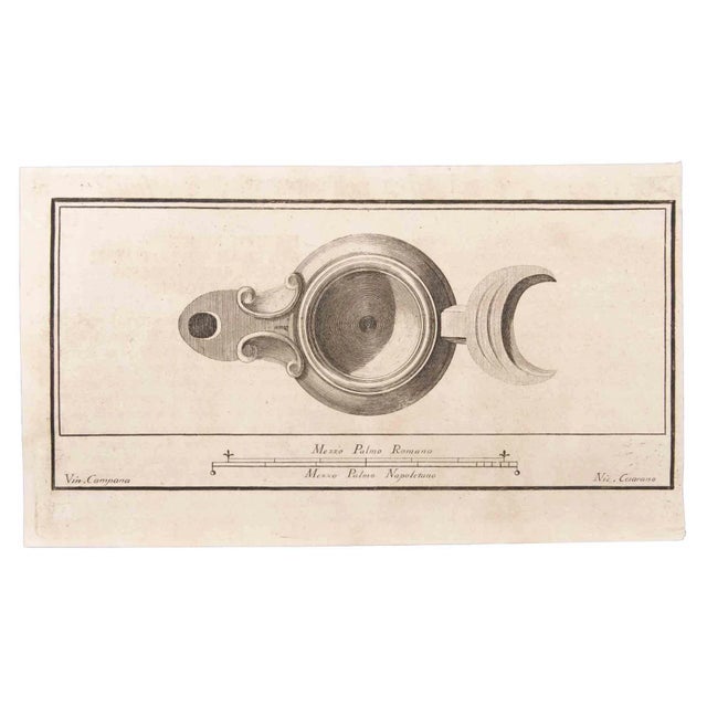 Niccolò Cesarano, Oil Light, Etching, 18th Century For Sale