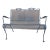 Vintage Russell Woodard Attributed Wrought Iron Briarwood Daisy Bench Settee For Sale