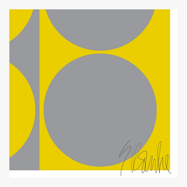 Not Yet Made - Made To Order Dynamic Pair Yellow and Gray Fine Art Print 18" X 24" by Liz Roache For Sale - Image 5 of 5