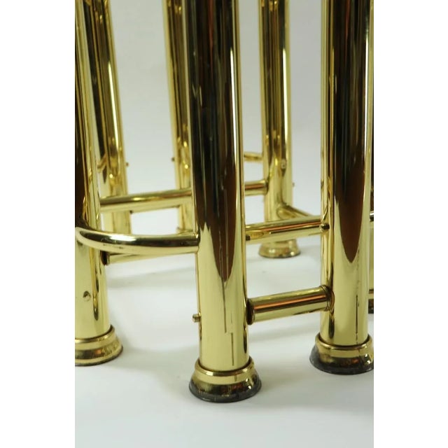 Tubular Brass and Glass End Tables - a Pair For Sale - Image 10 of 13