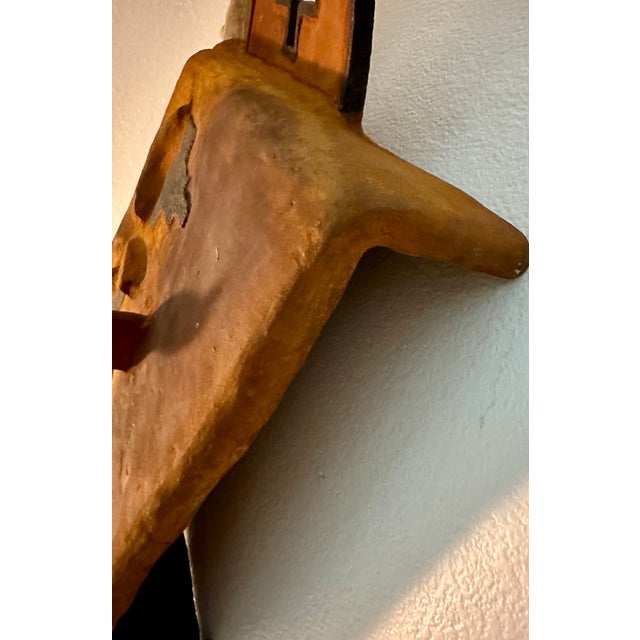 Rustic Handcrafted Avant Garde Welded Animal Wall Art Sculpture With Real Antlers: Stunning For Sale - Image 3 of 7