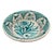 Vintage Moroccan Hand-Painted Green & White Ceramic Lebrillo Bowl For Sale - Image 4 of 12