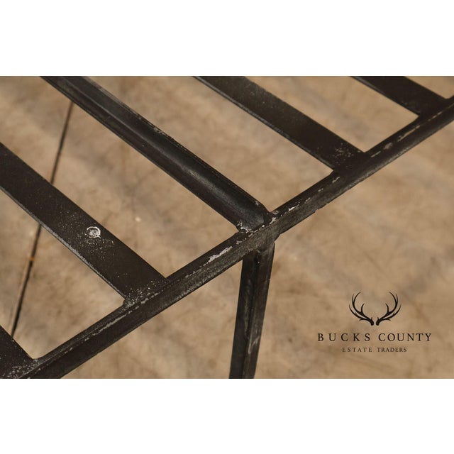 Salterini Vintage Wrought Iron Scrollwork Garden Bench For Sale - Image 4 of 18