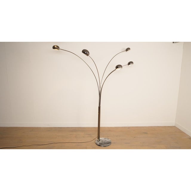 Vintage Swedish Floor Lamp in Chrome and with Marble Foot from Cottex For Sale - Image 16 of 16