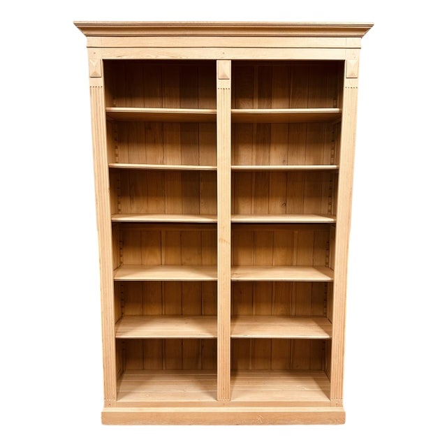 English Country Pale Oak Bookcase For Sale