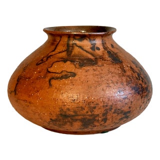Studio Ceramic Vase by Ursula Kohne with Reduced Fire-Marked Surface, Worpswede, Germany, 1970s For Sale