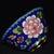 This striking vintage tea bowl is a beautiful example of cloisonné enamel artistry. The exterior features a deep cobalt...