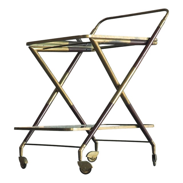 Italian Bar Trolley attributed to Cesare Lacca, 1960s For Sale