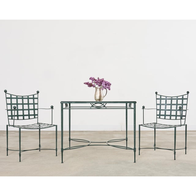Iconic patio and garden mid-century dining suite designed by Mario Papperzini for John Salterini. The rare set consists of...