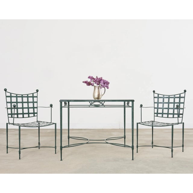 Iconic patio and garden mid-century dining suite designed by Mario Papperzini for John Salterini. The rare set consists of...