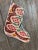 Vintage Turkish Hand-Knotted Wool Rug Christmas Stocking, Bohemian Burgundy Pink For Sale - Image 4 of 6