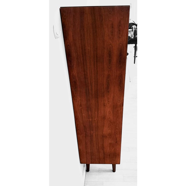 Wood Danish Rosewood Display Cabinet with Sliding Doors, 1960s For Sale - Image 7 of 14