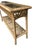 Mid-Century Modern Vintage Rattan Two Tier Console Table / Wicker Sofa Table For Sale - Image 3 of 5