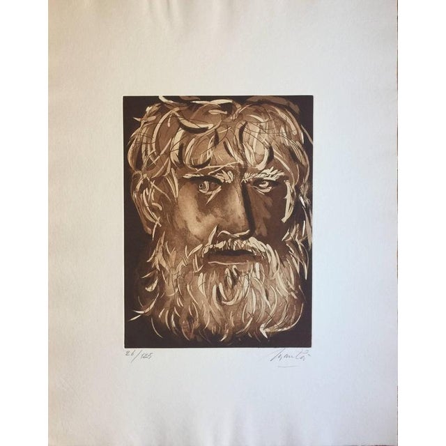 Giacomo Manzú, Head of Oedipus Edition of 125, 1970s, Etching For Sale - Image 6 of 6
