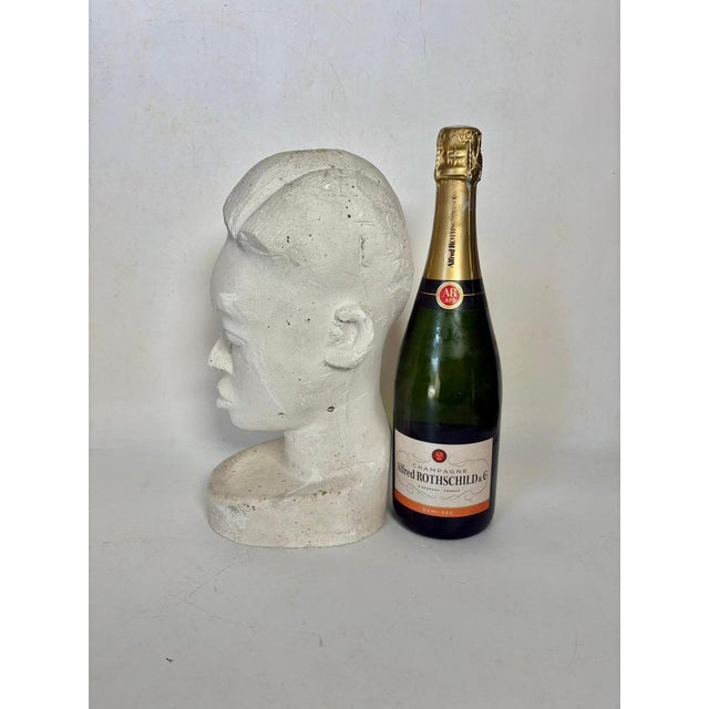 Plaster Head Sculpture, France, 1940s For Sale - Image 3 of 8