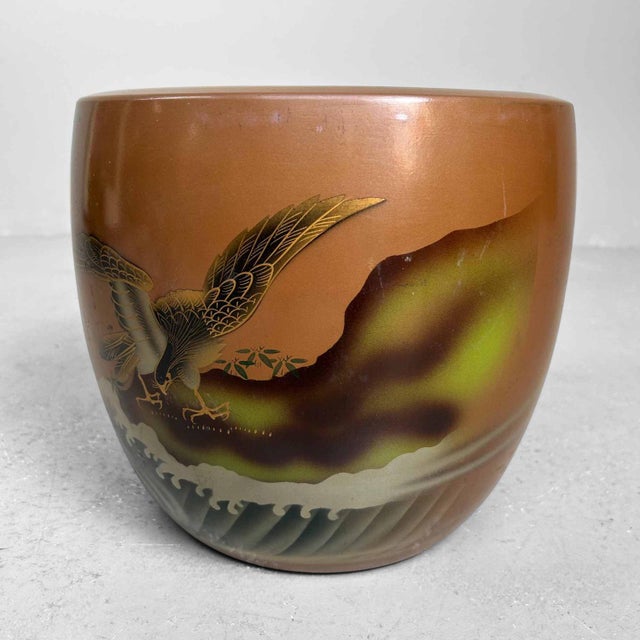 Japanese Earthenware Hibachi, 1948 For Sale - Image 9 of 15