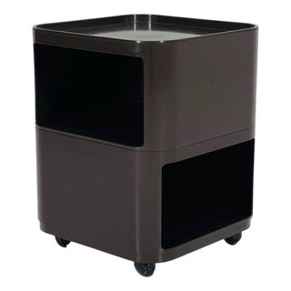 Brown Componibili Square Serving Trolley by Anna Castelli for Kartell, 1960s For Sale