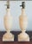 Neoclassical Sarreid Carved Alabaster Lamps- A Pair For Sale - Image 3 of 12