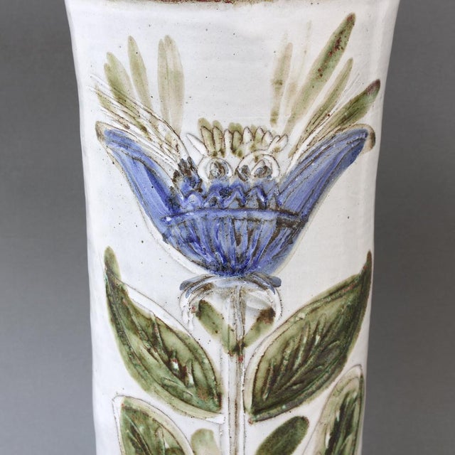Vintage French Decorative Tall Vase by Albert Thiry, 1960s For Sale - Image 12 of 18