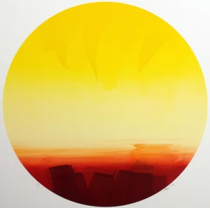 Kristen Gipson Untitled Vintage Abstract Monotype Art Print C. 1978