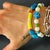 Contemporary Evil Eye & Elephant Turquoise Stone Beaded Bracelet For Sale - Image 3 of 11