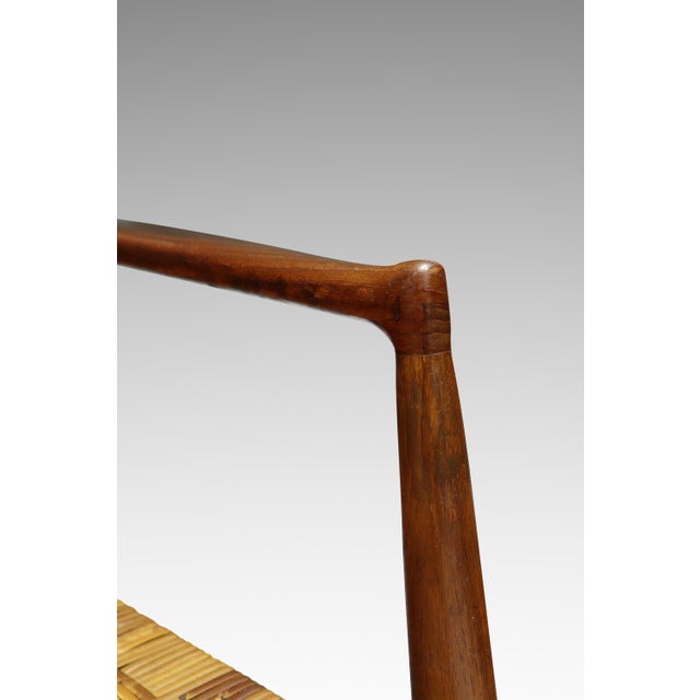 Early Set of Two ( 2 ) Finn Juhl Model Sw96 Lounge Chairs in Teak, Oak, and Caning Attributed to Søren Willadsen, Denmark, C. 1950s For Sale - Image 16 of 16