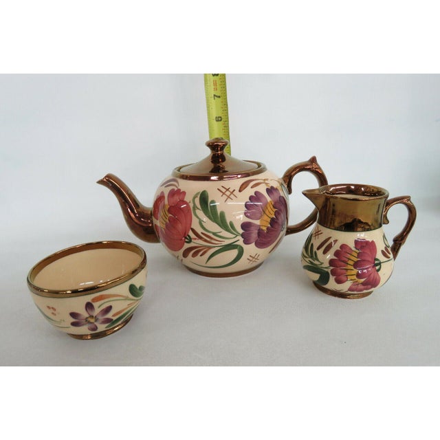 Vintage Wade England Harvest Ware Set of Teapot Creamer and Heath Sugar