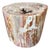 Andrianna Shamaris Coral Toned High Quality Petrified Wood Side Table For Sale