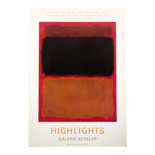 Vintage Rothko Swiss Galerie Beyeler Exhibition Poster For Sale
