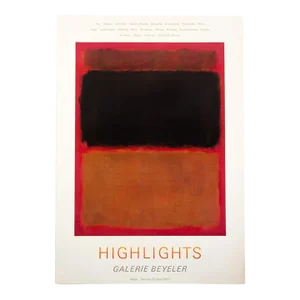 Vintage Rothko Swiss Galerie Beyeler Exhibition Poster